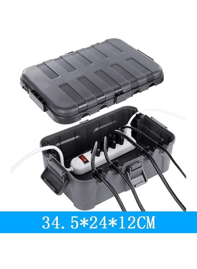 LAMAY Outdoor Electrical Box,IP54 Water-proof Outdoor Outlet Covers Weatherproof Extension Cord Covers Protect Outlet, Plug,Socket,Timer,Power Strip,Surge Holiday Light Large Size Electrical - Image 2